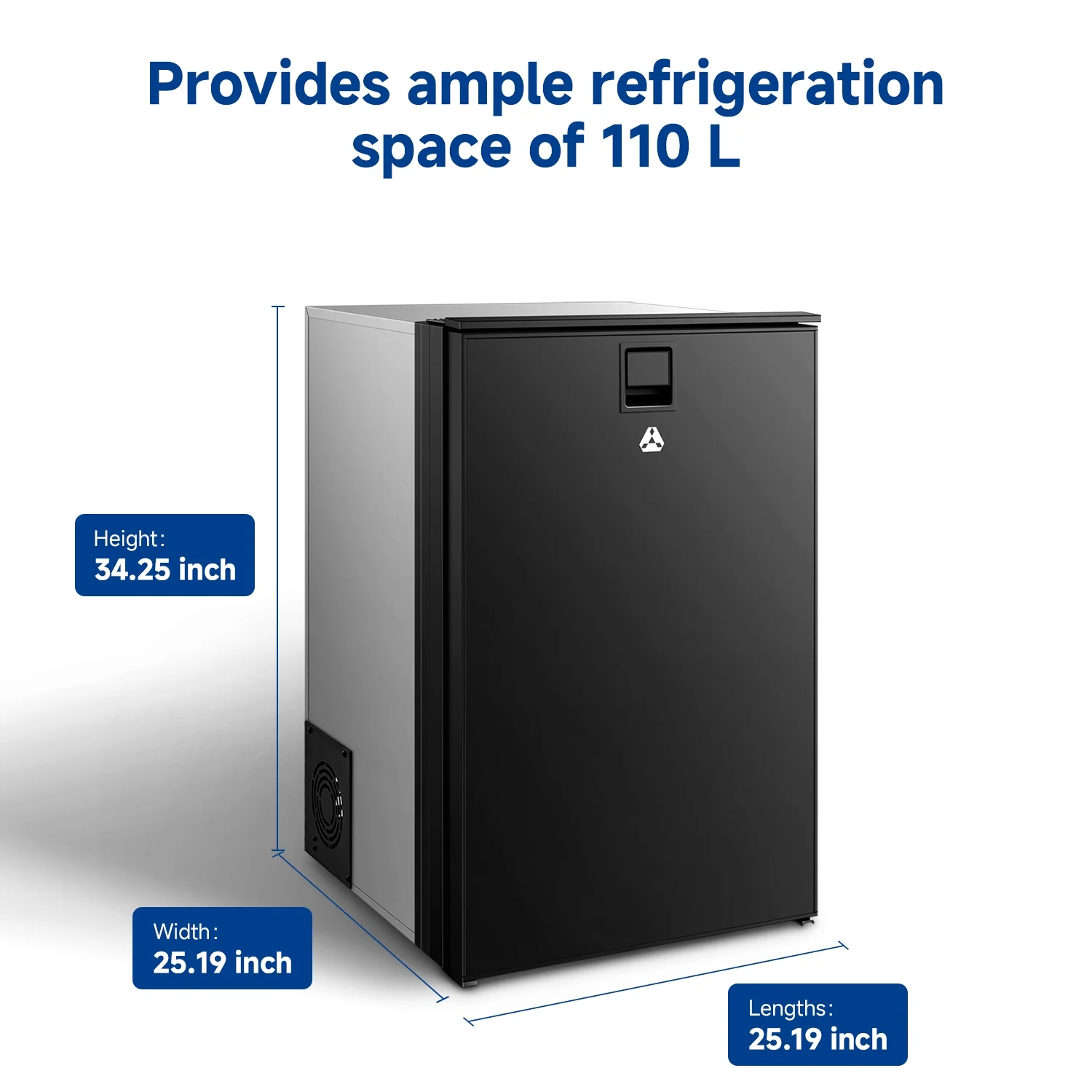 12v Fridge RV Refrigerator, 116.2Qt(110L) Portable Car Refrigerator Dual Zone Cooling Freezing, for Bedroom, Truck, Office, Outdoor, Black(116.2Qt(110L)) - Image 9