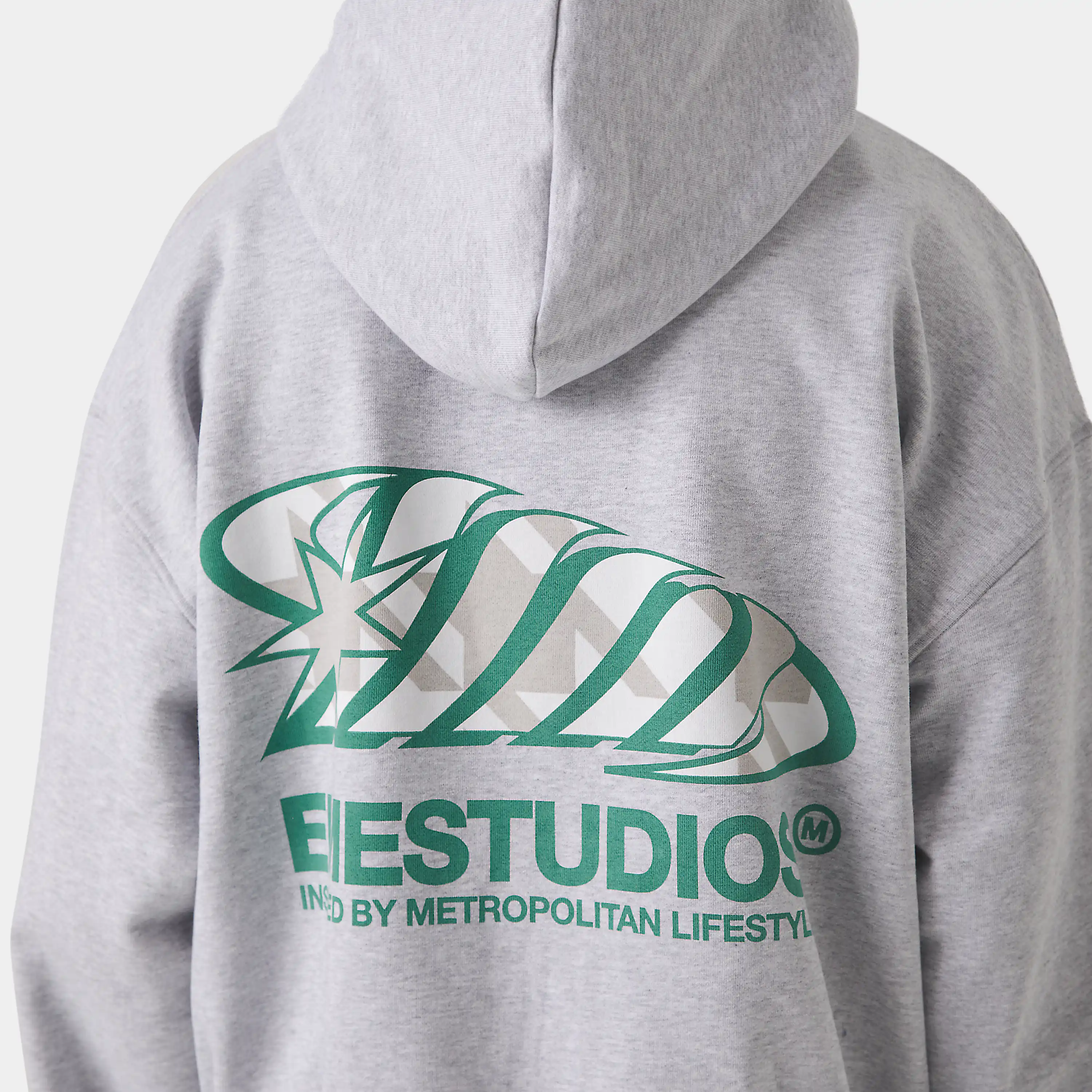 Claurev Grey Oversized Hoodie