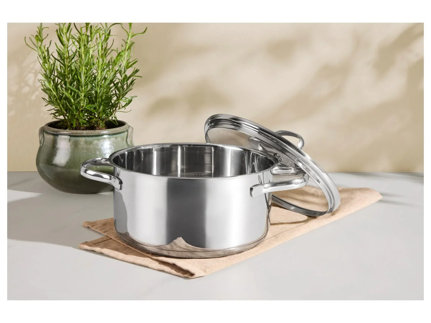 SILVERCREST Faitout Premium en acier inoxydable,  20 cm
