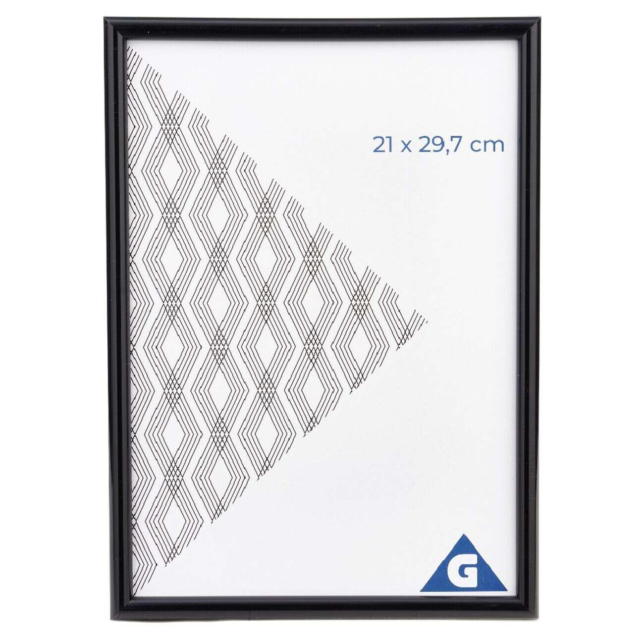 Cadre photo plastique noir 22x31cm pour photo 21x29.7cm