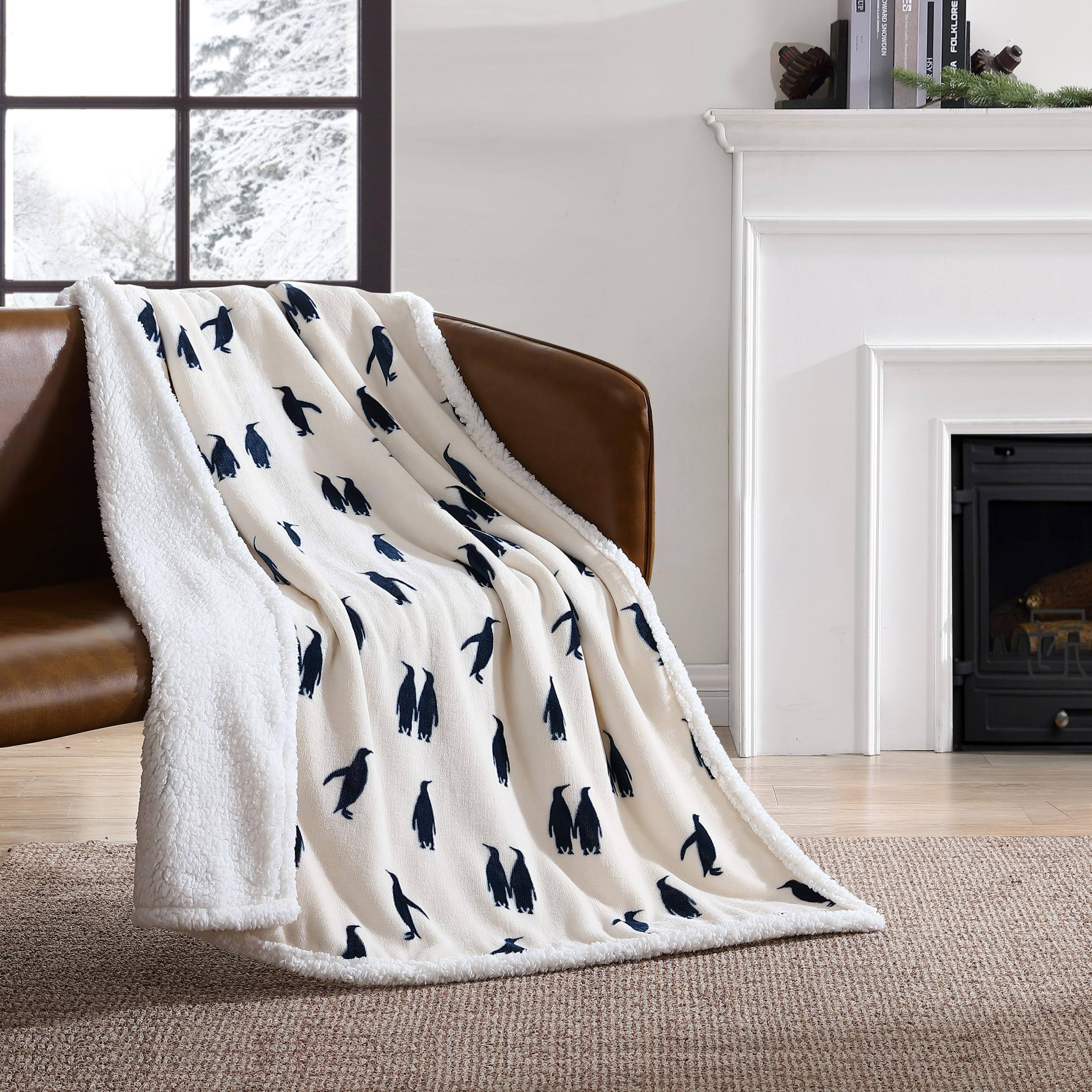 Eddie Bauer Emperor Penguin Throw Blanket