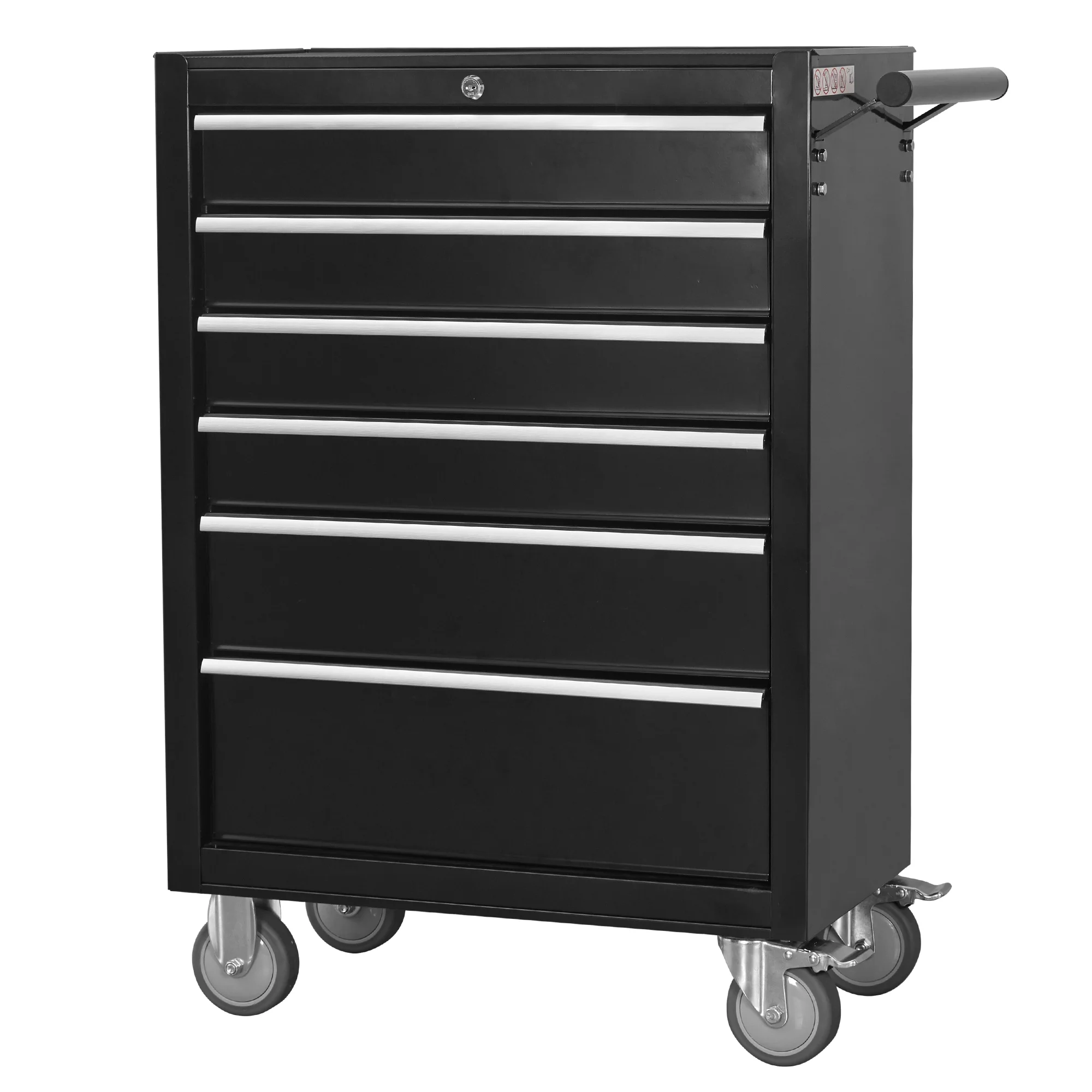 6 - Drawer Rolling Tool Chest Cabinet, Large Capacity Metal Tool Box with Wheels