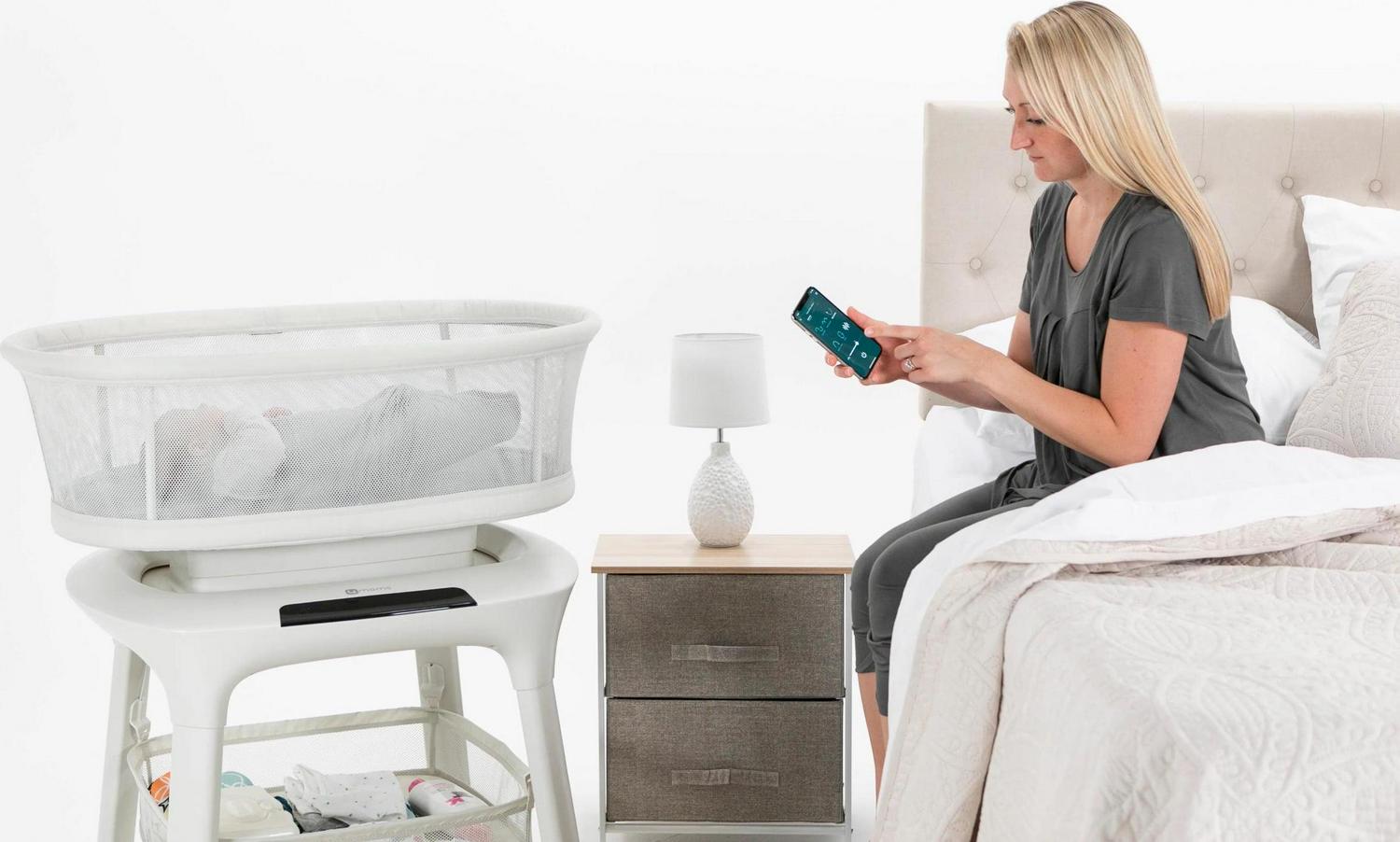 MamaRoo Sleep Bassinet. Baby Bedside Bassinet. Supports Babys Sleep with Adjustable Features 5 Motions. 5 Speeds. 4 Soothing Sounds and 2 Heights - Image 4
