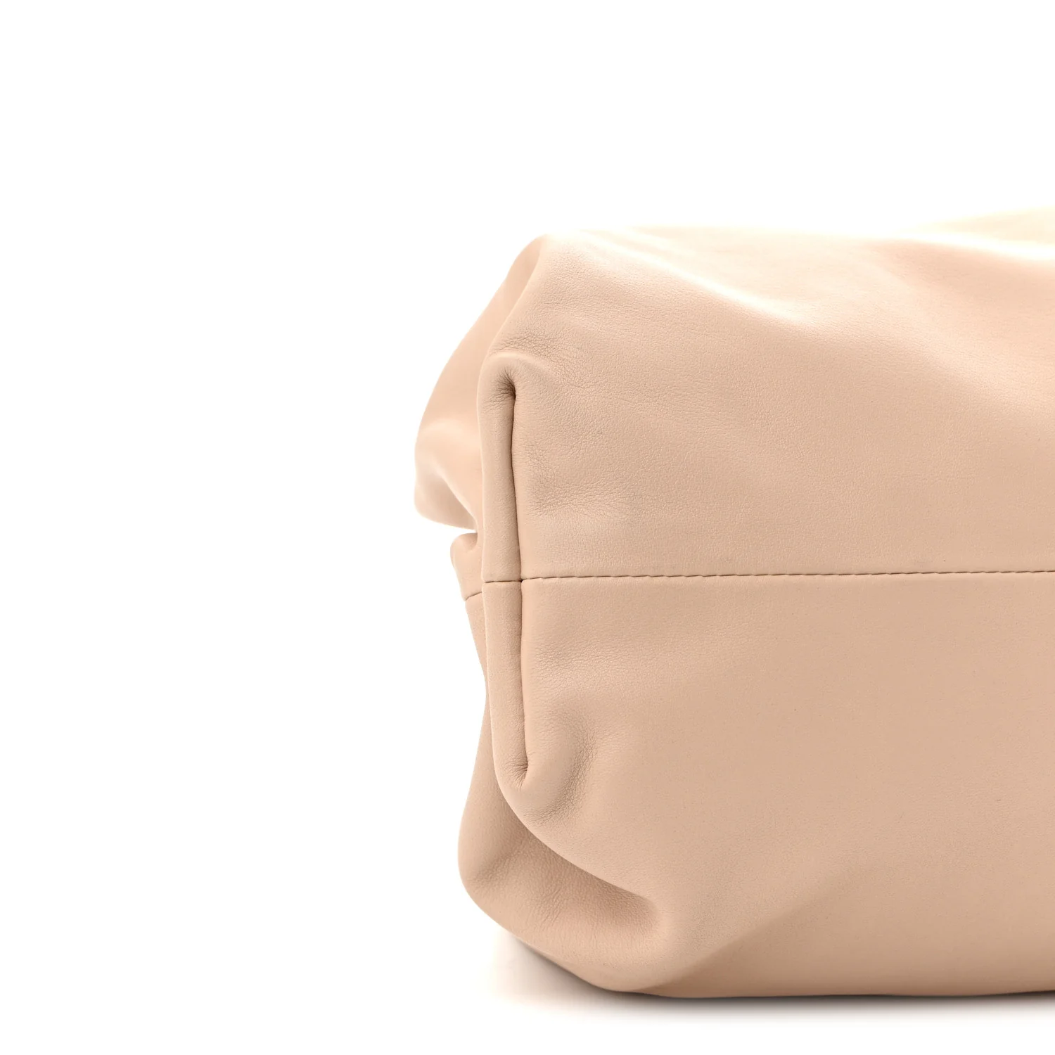 Smooth Butter Calf The Pouch Oversized Clutch Nude