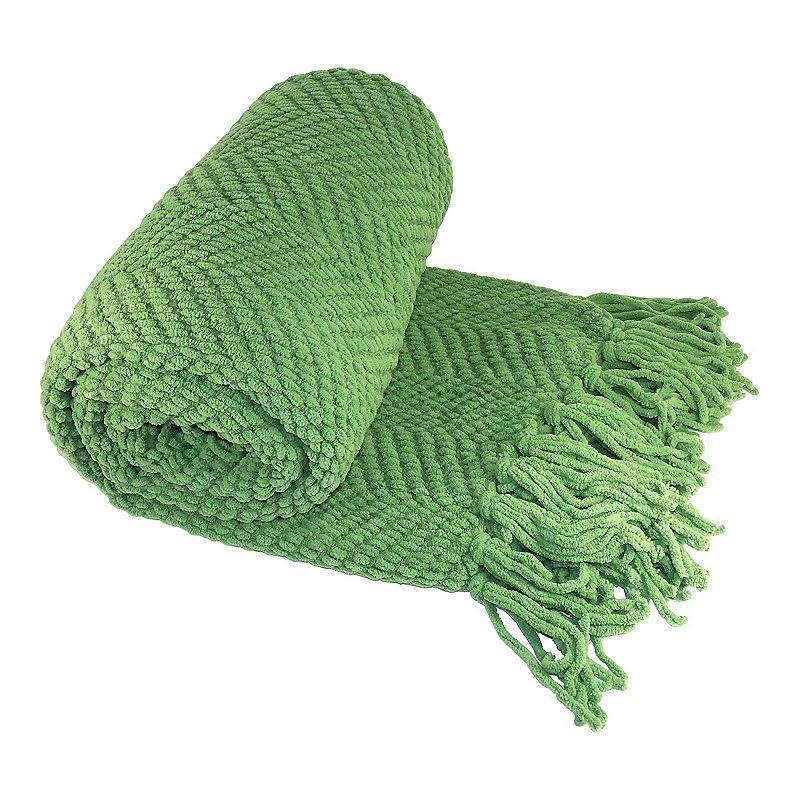 Boon Throw & Blanket Tweed Knitted Throw Blanket, Green Eyes
