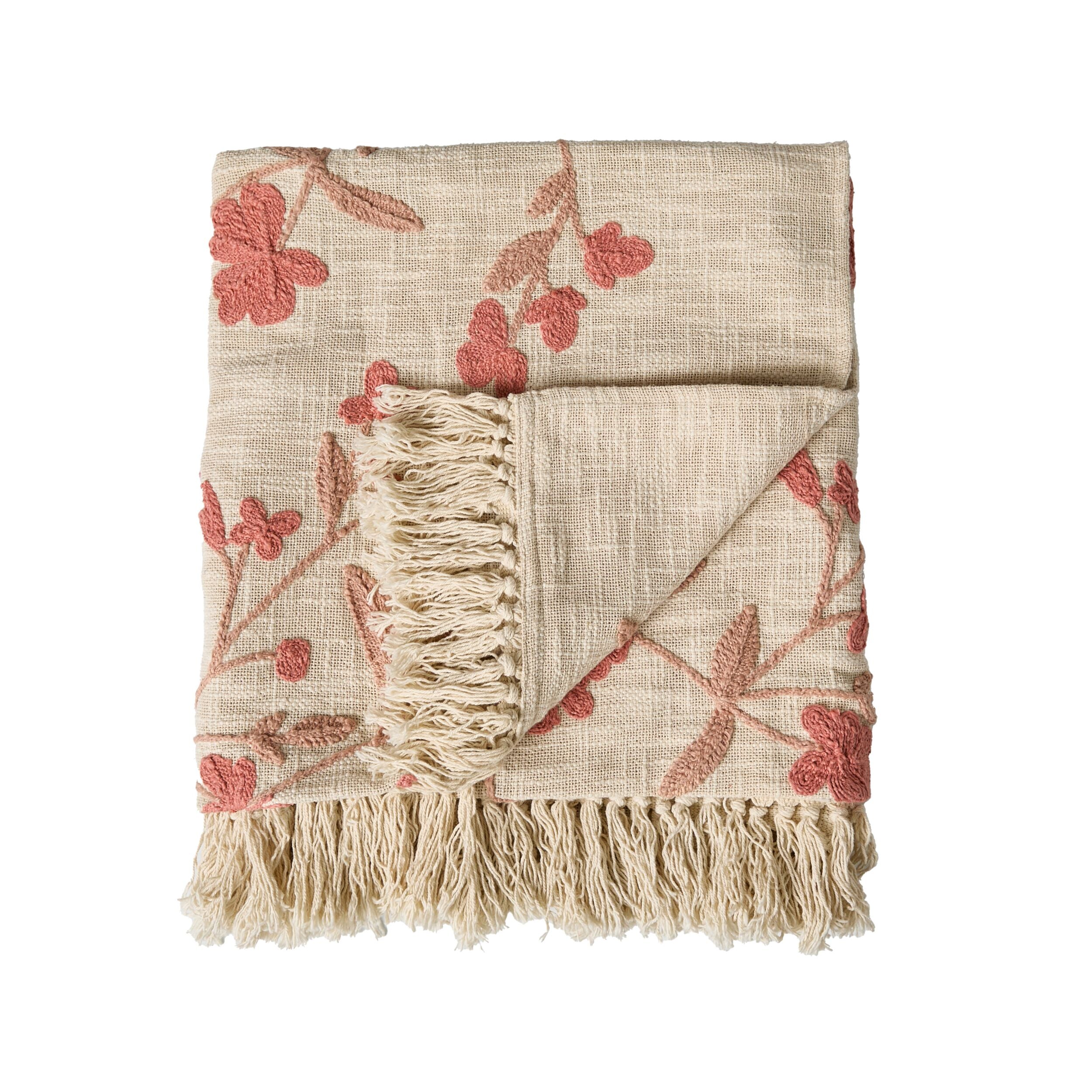 Stitch Birdsong Embroidered Throw