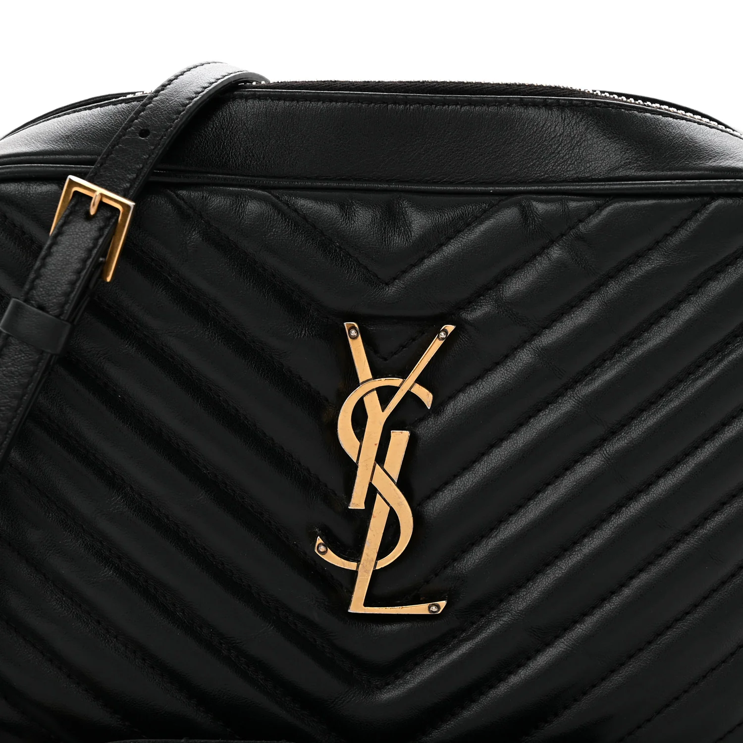 Calfskin Matelasse Monogram Lou Camera Bag Black
