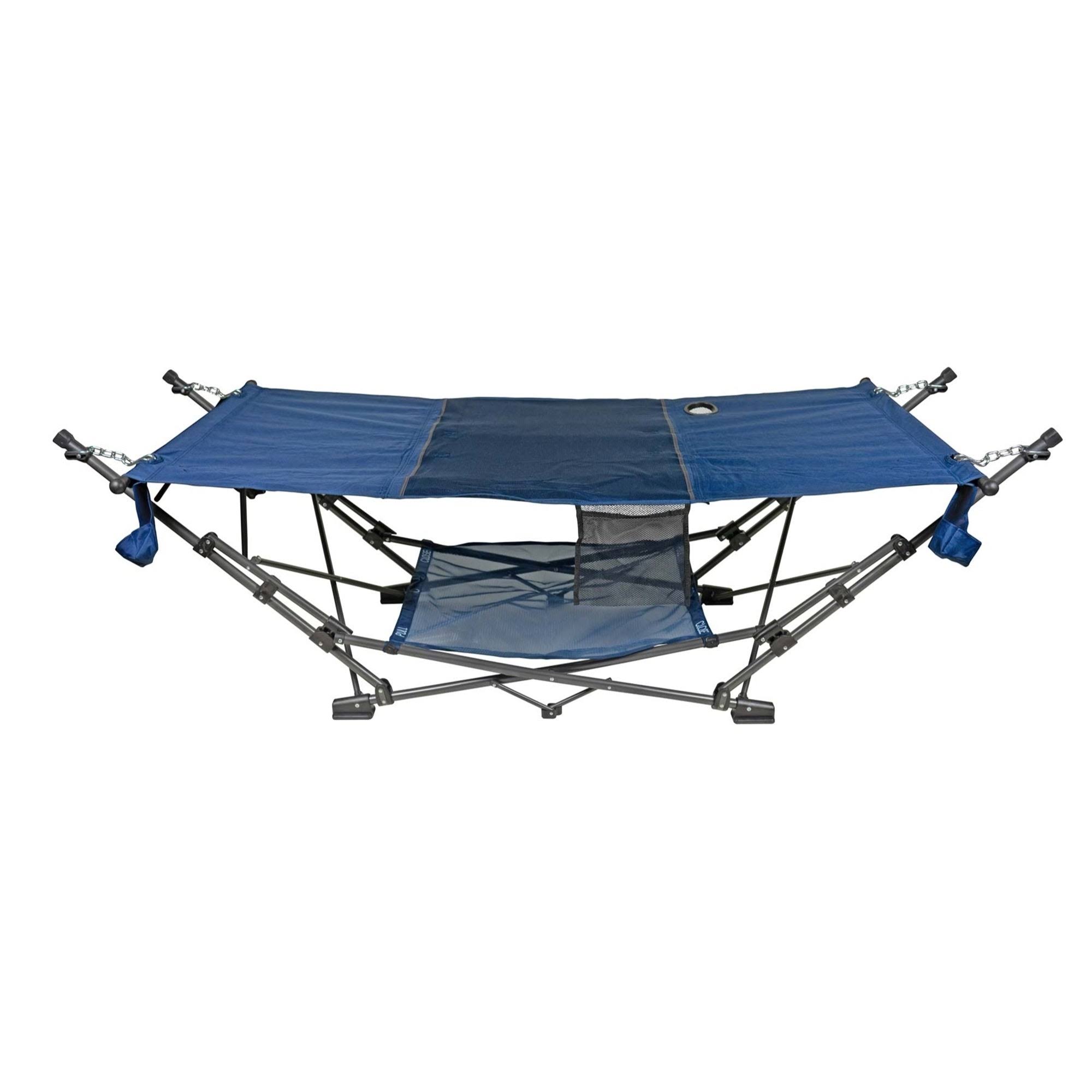 Zenithen #OC582S-BD Full-Sized Portable Folding Out/Indoor Hammock, Blue