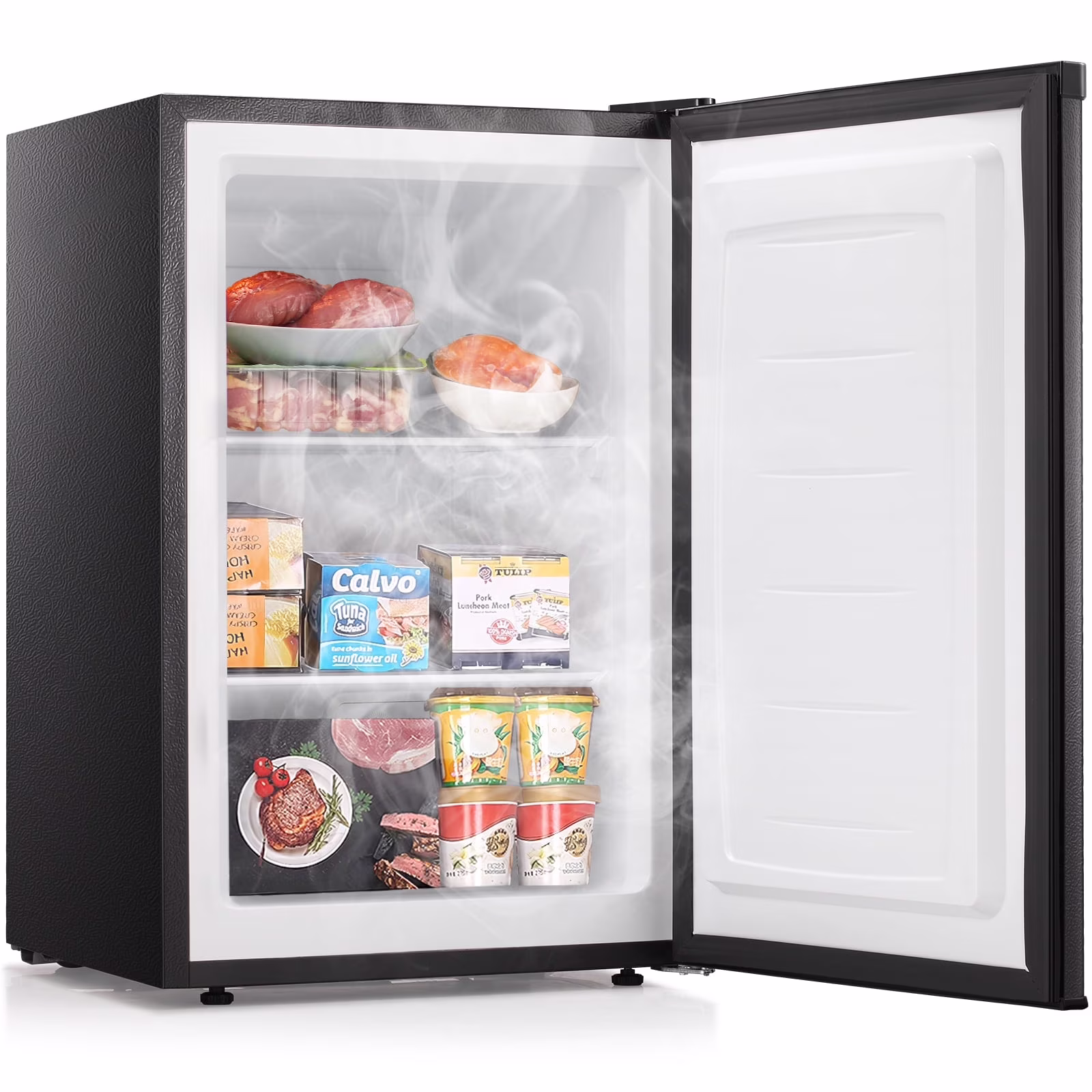 7.0 cu. ft. Chest Deep Freezer with Adjustable Temperature, Free Standing Top Open Door Compact Freezer with 3 Removable Basket for Kitchen, Home, Bar, Garage, Office(7 cu ft) - Image 3