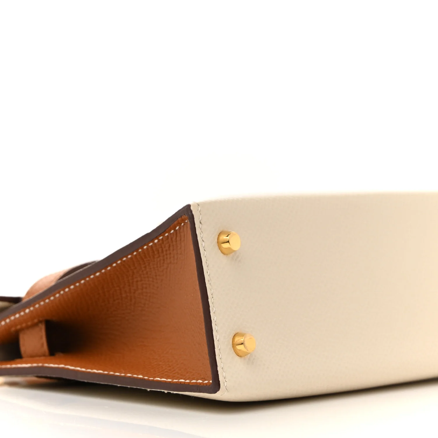 Epsom Horseshoe Mini Kelly Sellier 20 Craie Gold