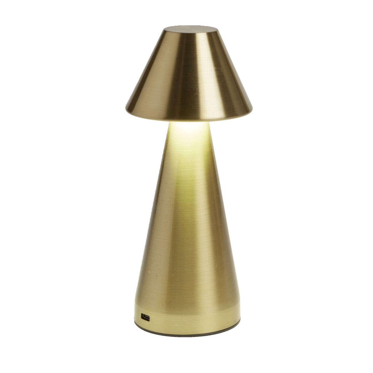 Lampe de table Conni USB tactile jaune Ø9,5xH22,5cm