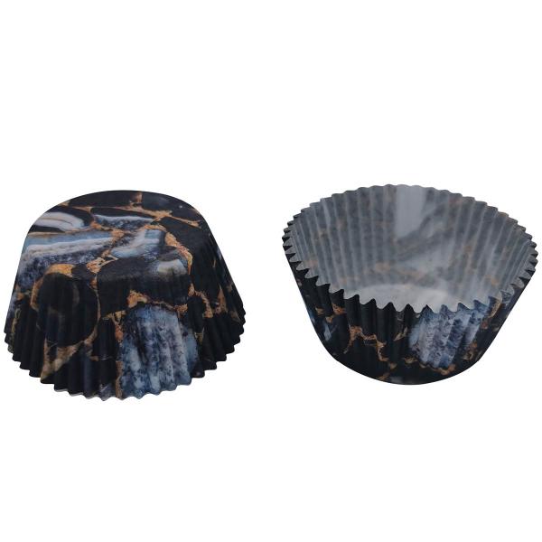bAYk muffinsform 7 cm 50 stk svart/gull