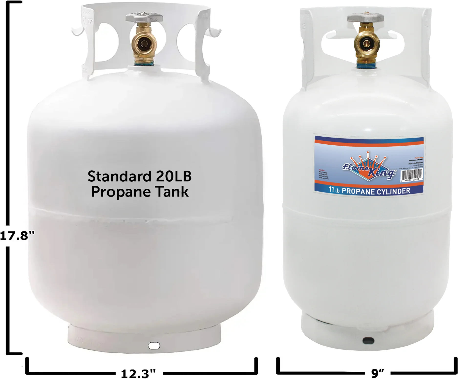 10LB Empty Steel Propane Tank LP Cylinder w/ Type1 OPD Valve, for Grills BBQs - Image 4