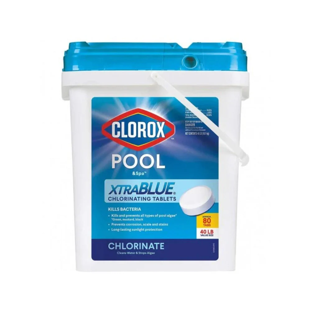 40 Pound 80 Tab Pool and Spa 3 Inch Long Lasting Chlorinating Tablets