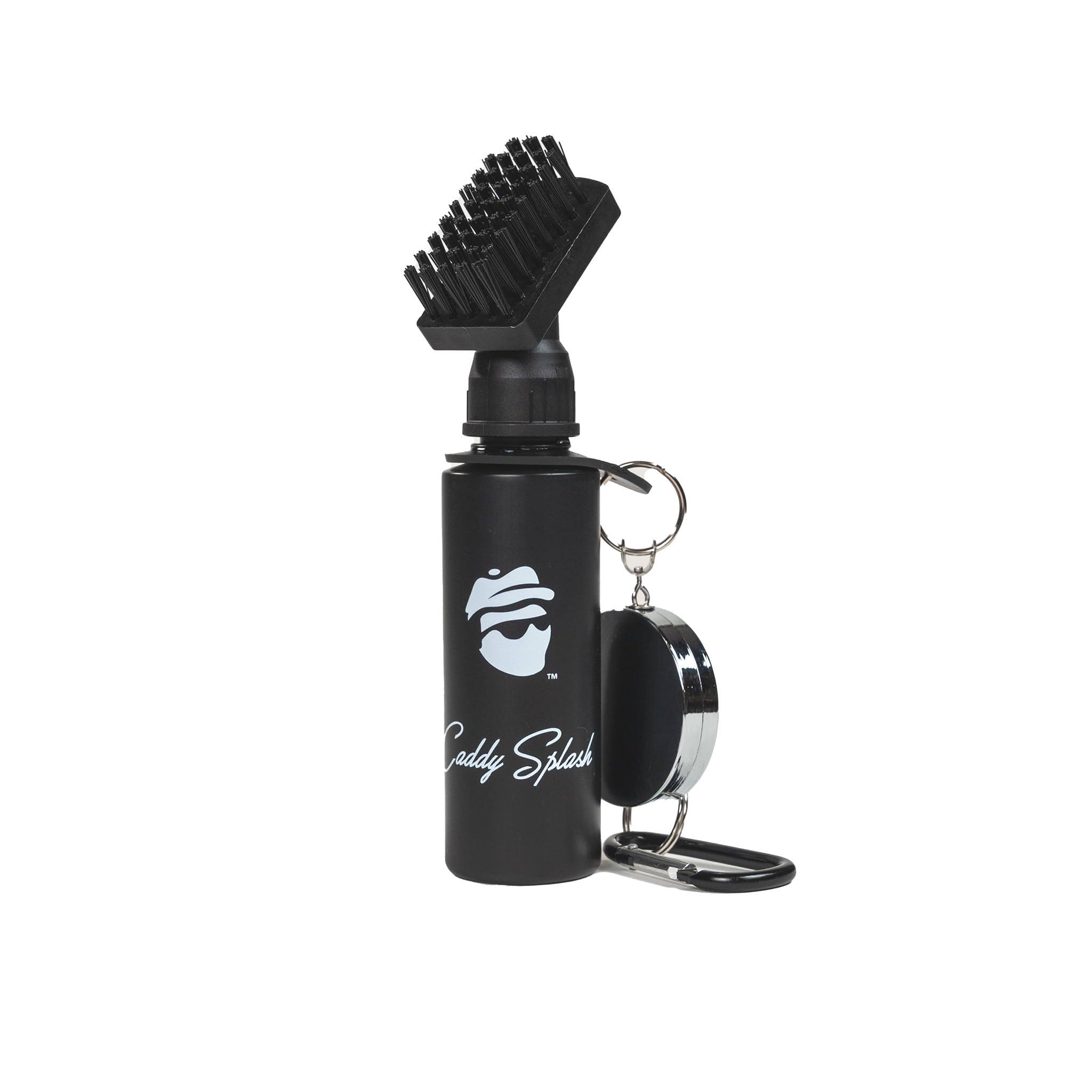 Caddy Splash Golf Water Brush - Retractable Brush with Nylon-Bristles Head - Wide Cleaning Coverage - Anti-leak Reservoir Tube - Squeeze Bottle for