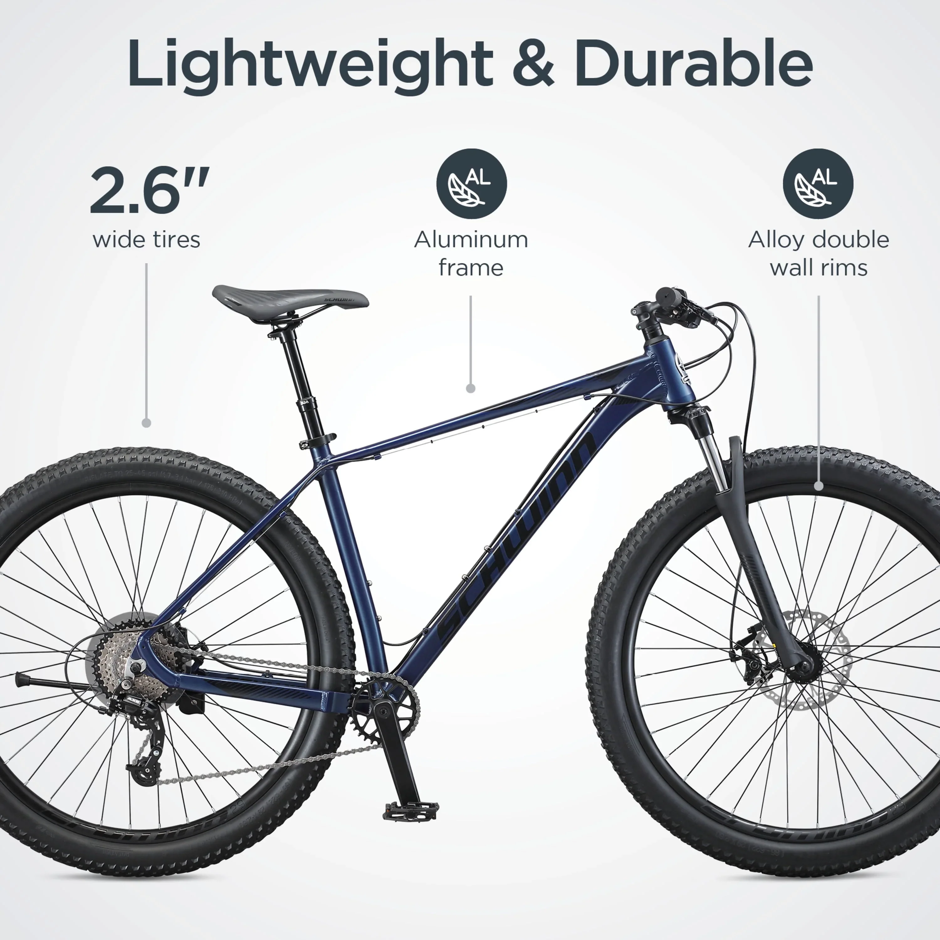 Schwinn Axum DP 29 inch Mens Mountain Bike, 17 inch Frame Adult Bicycle, Blue