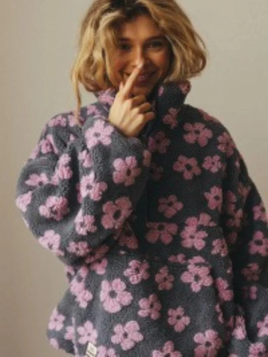 Sweat à capuche Daisy Bloom en polaire