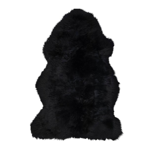Saueskinn new zealand lang ull 100 cm black
