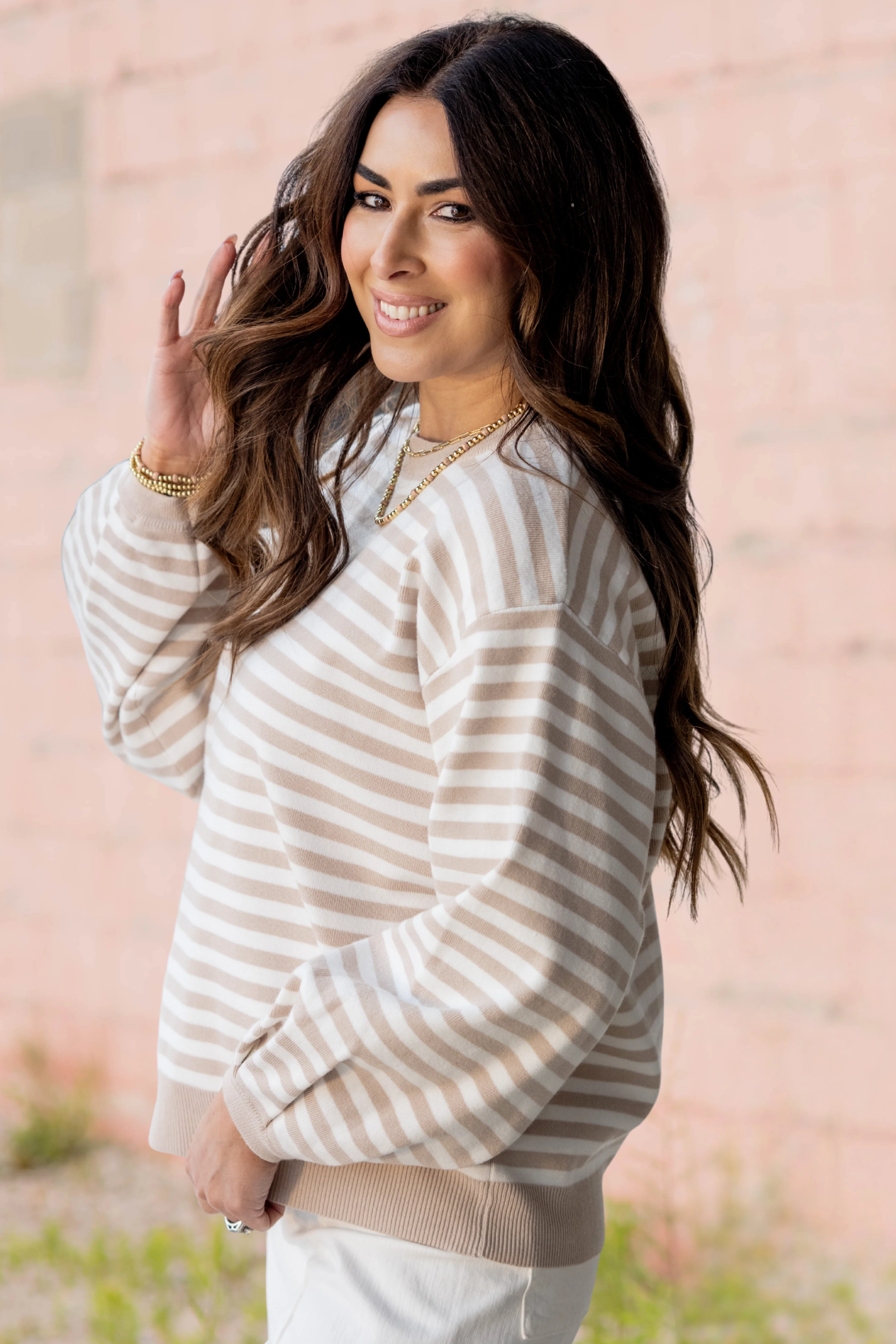 Coffee Run Striped Sweater