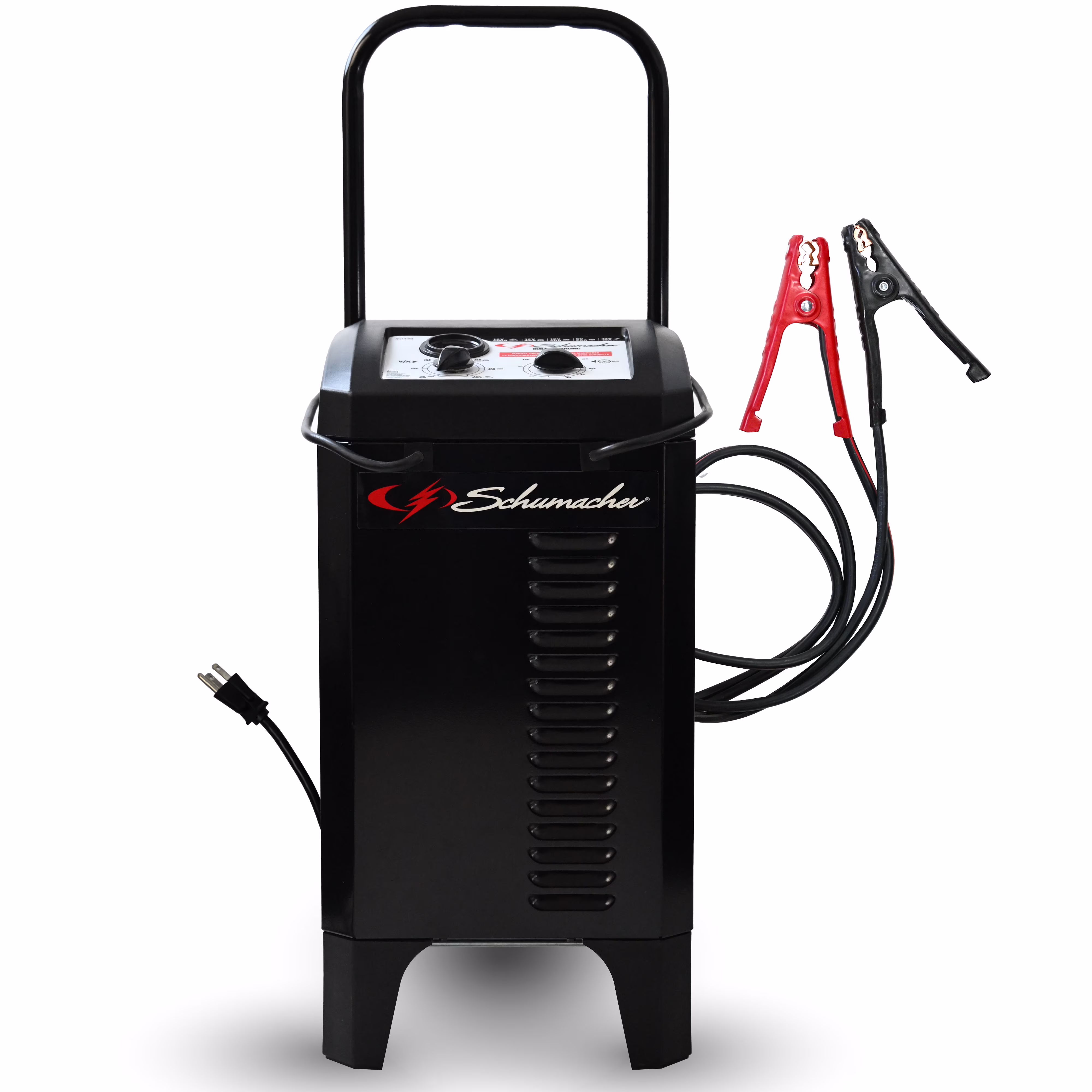 Wheeled Manual 10A Car Battery Charger and 200A Engine Starter, 40A Boost, 6V/12V Sport, Auto, and Marine Batteries, SC1446