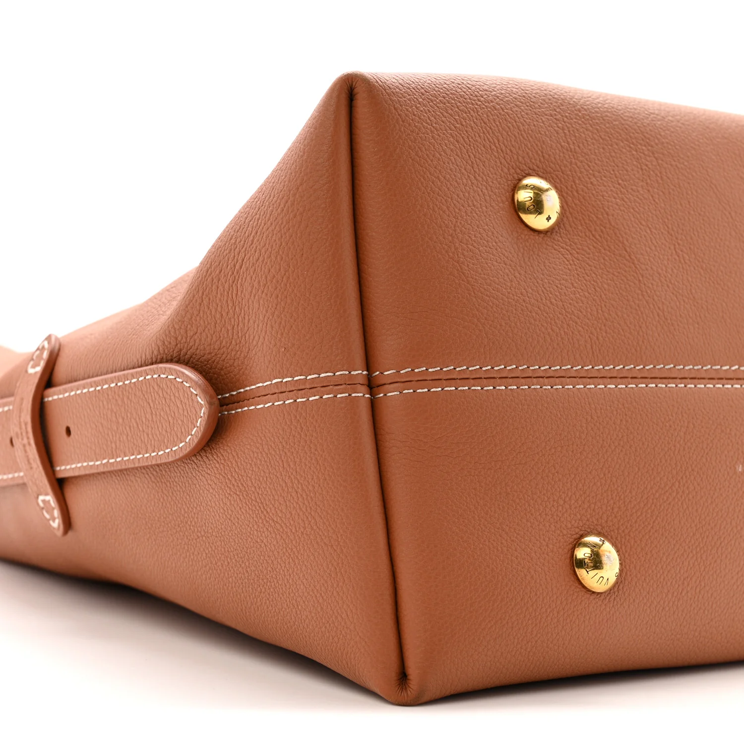 Grained Calfskin Low Key Hobo MM Cognac