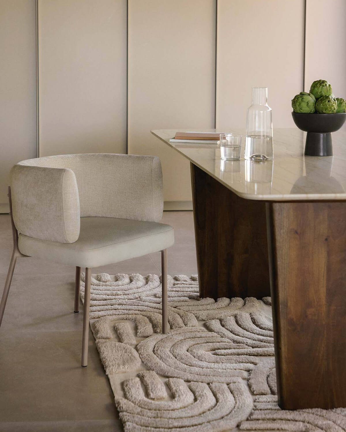 Hades Soft - Pack 2 Sillas de Comedor de Tela y Metal Hades Soft