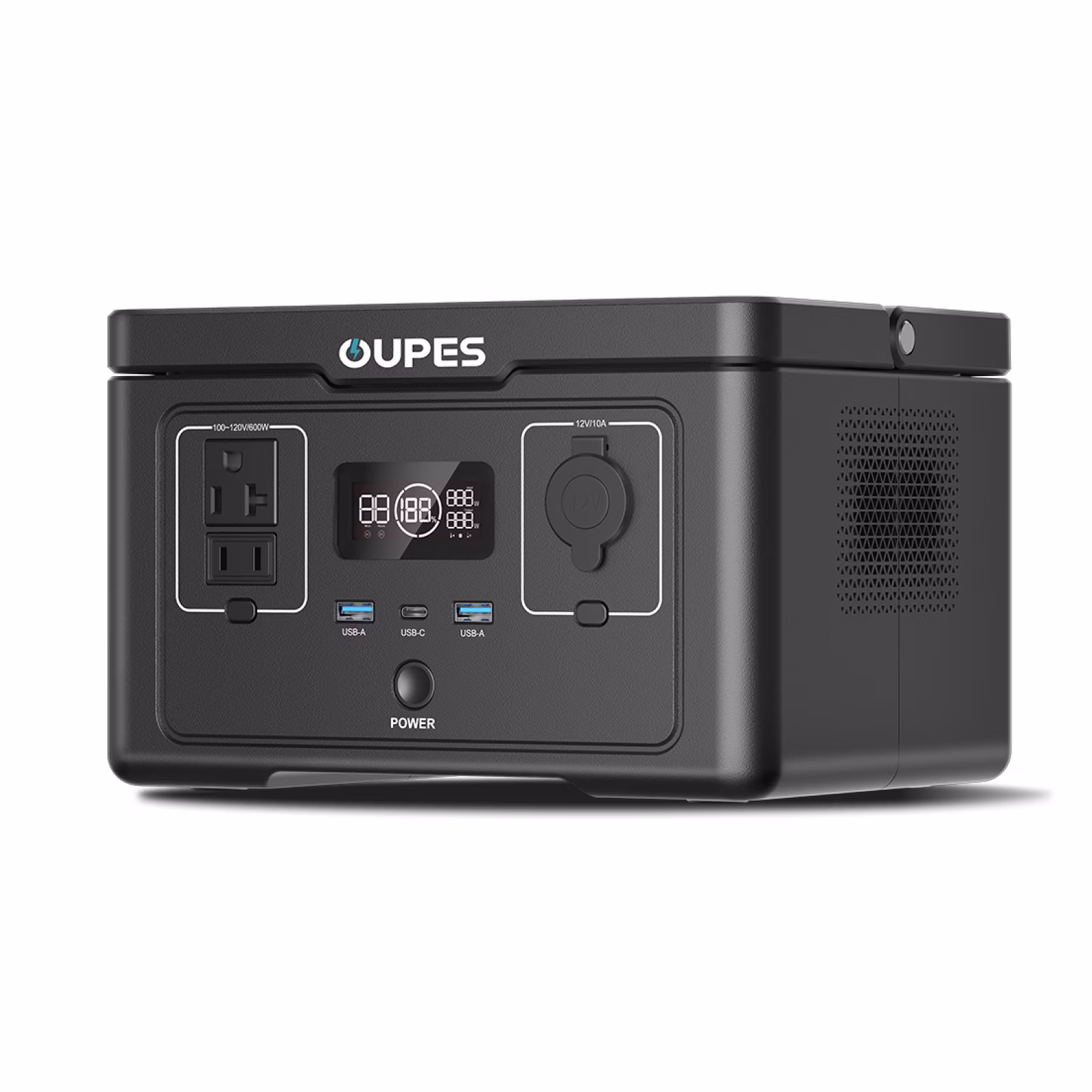 600W, 256Wh Portable Power Station Exodus 600, 80000mAh LiFePO4 Solar Generator, 8.16lbs, 0-100% in 1 hour, for RV,Outdoors,Camping(Exodus 600)