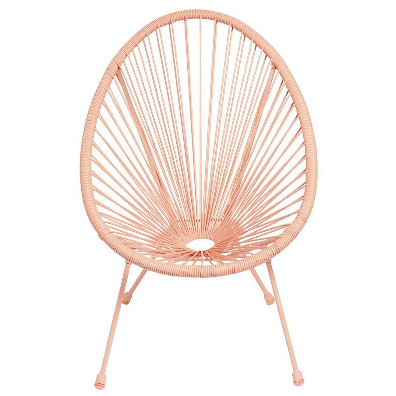 Fauteuil de jardin enfant Urban filaire corail 56x49xH67cm