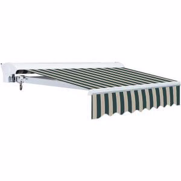 Advaning Luxury Series 10x8 ft. Electric Retractable Sunshade Awning - Garden Green