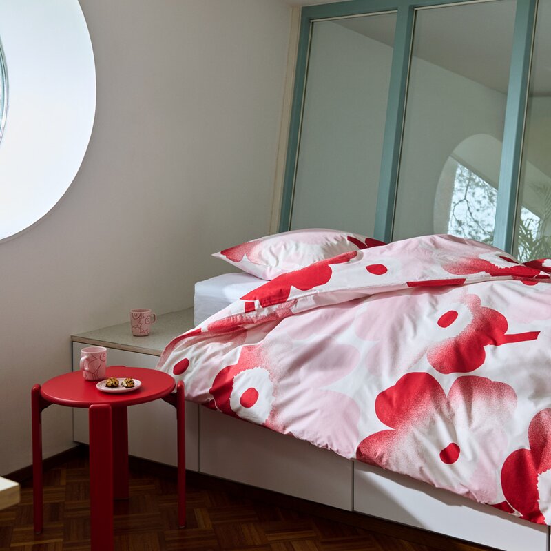 Piirto Unikko servisesett 4 deler rosa/rød