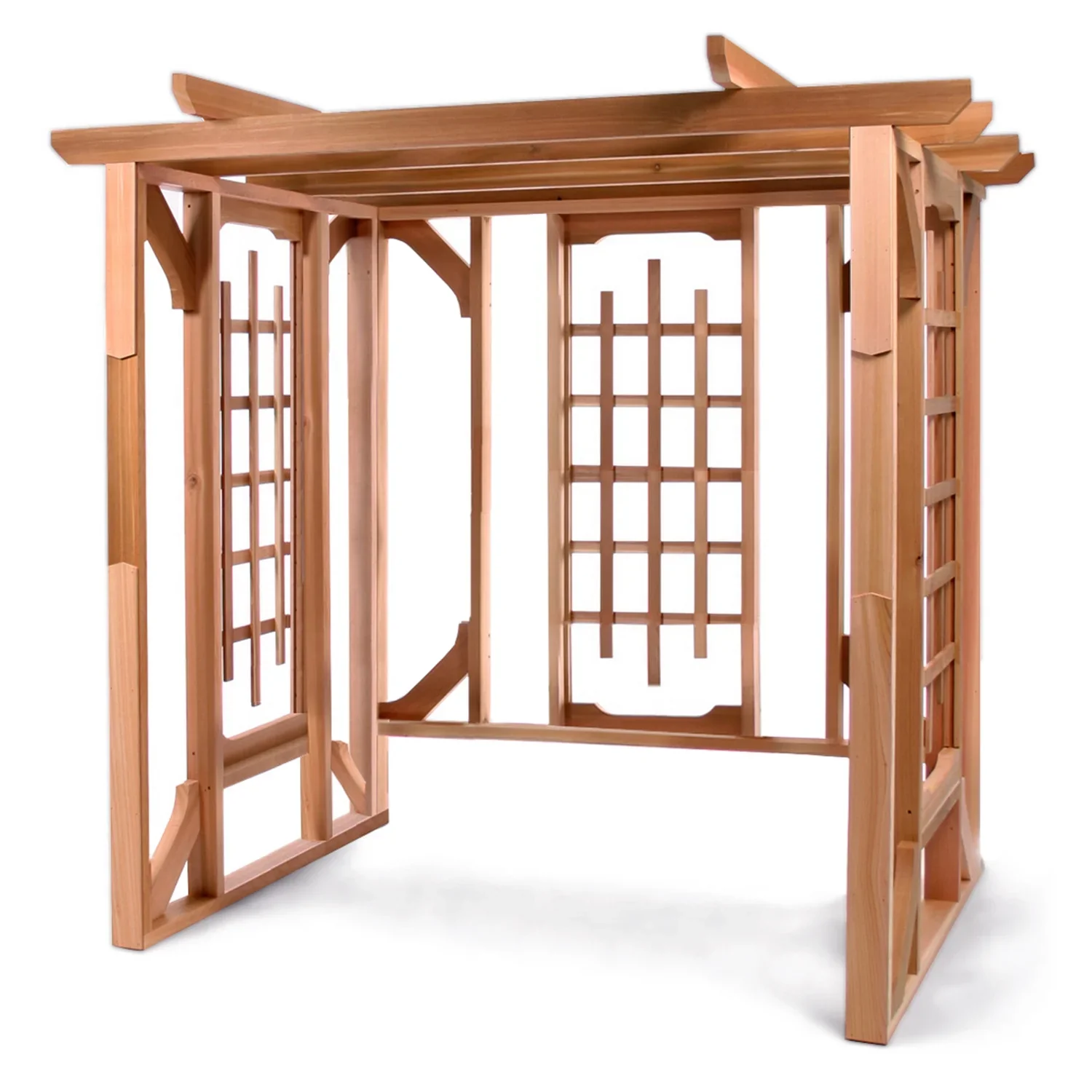 All Things Cedar PO72-S Cedar Pergola Garden Arbor Swing Outdoor Set - 82L x 72W x 74H