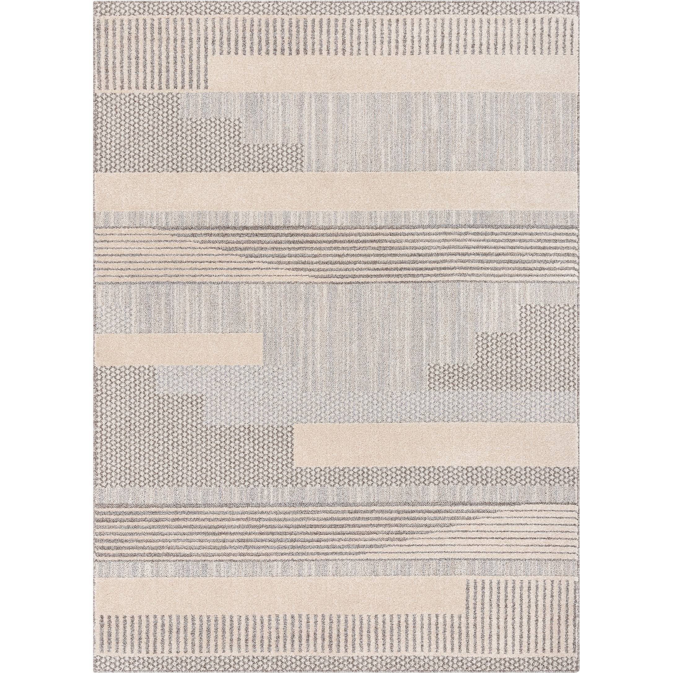 Well Woven Harlow Briar Contemporary Geometric Abstract Beige 5'3
