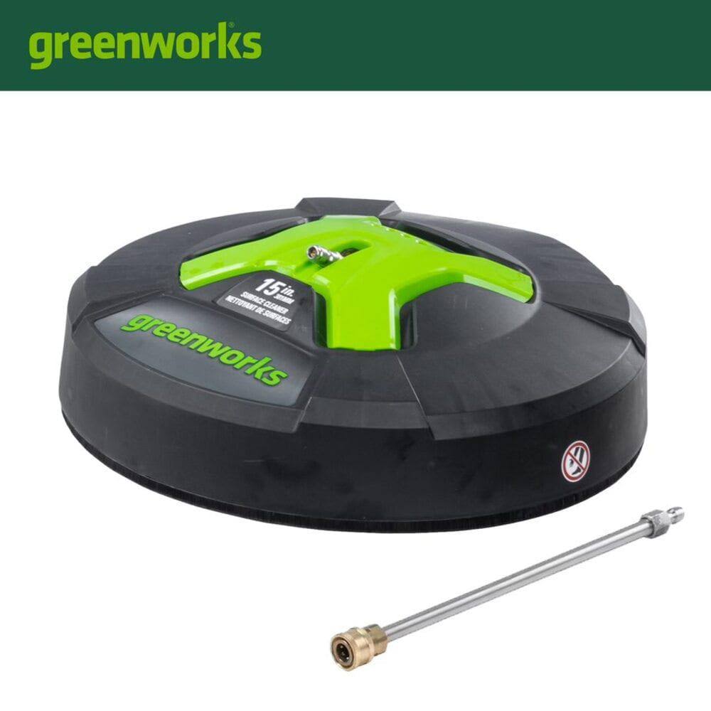 Greenworks Pro Universal 15-in 3100 PSI Rotating Surface Cleaner for Gas and Electric Pressure Washers in Black | SC150