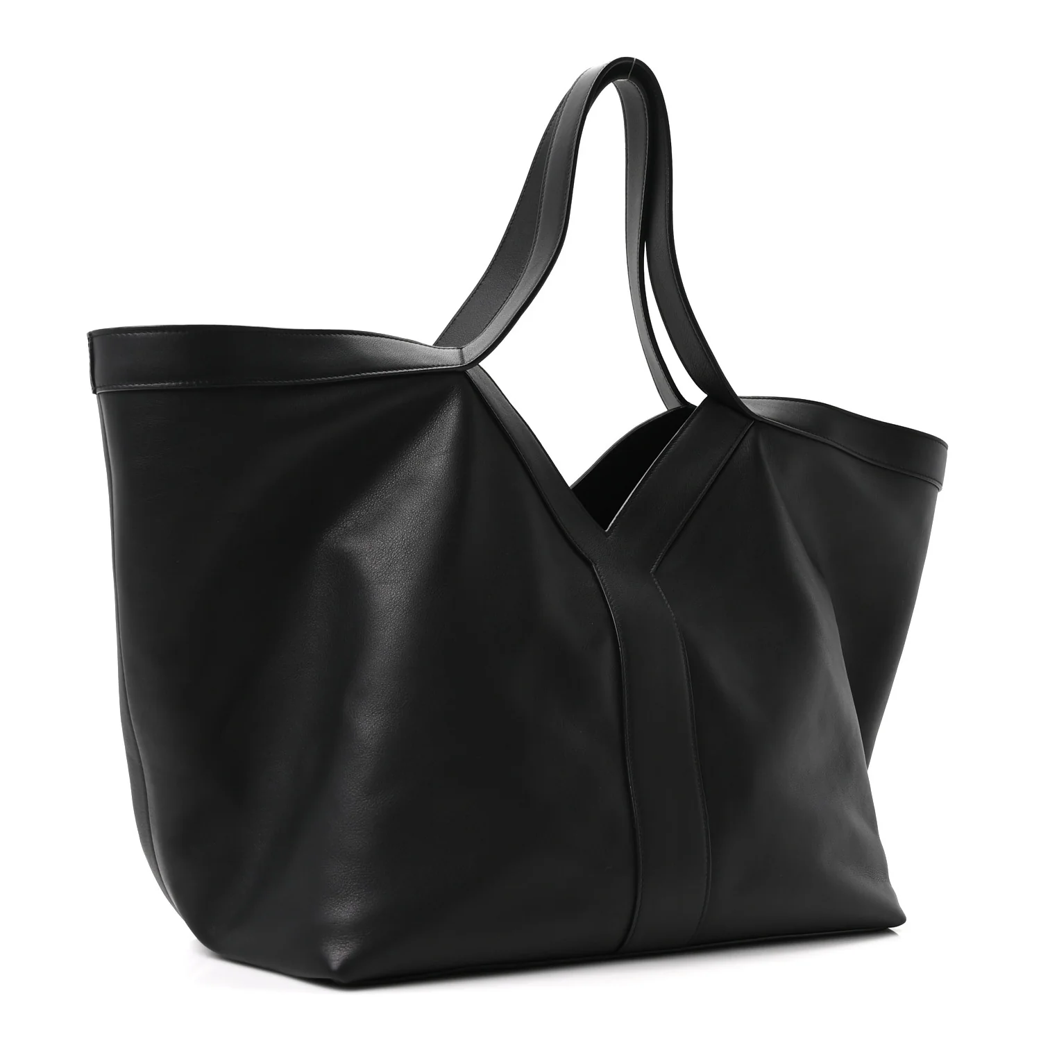 Calfskin Y Tote Black