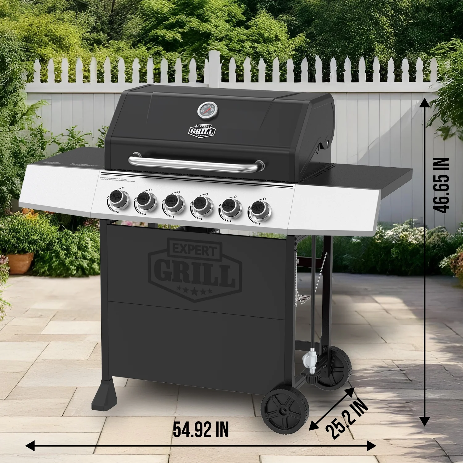 Expert Grill 5 Burner Propane Gas Grill with Side Burner