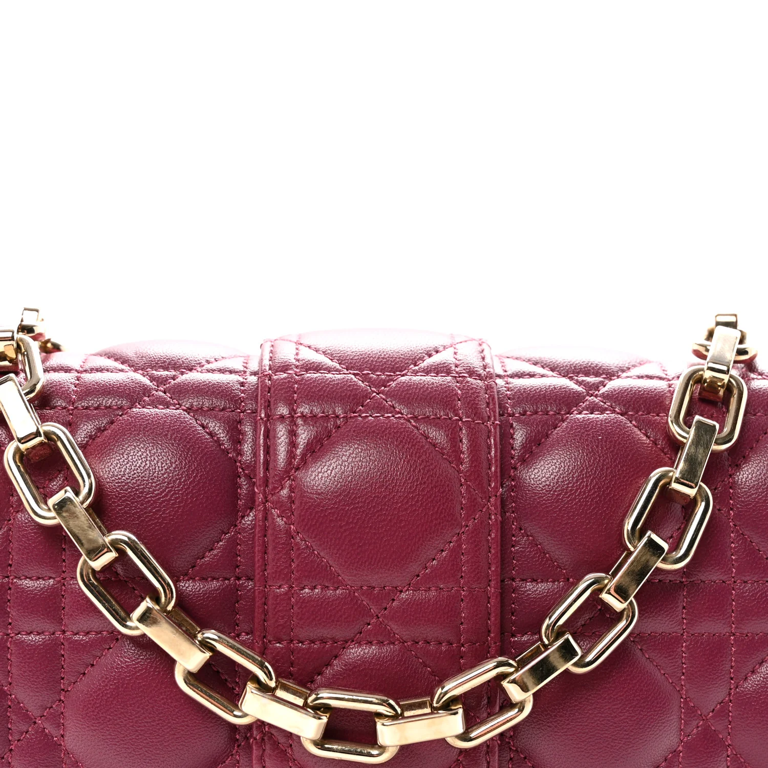 Lambskin Cannage Medium Miss Dior Flap Fuchsia