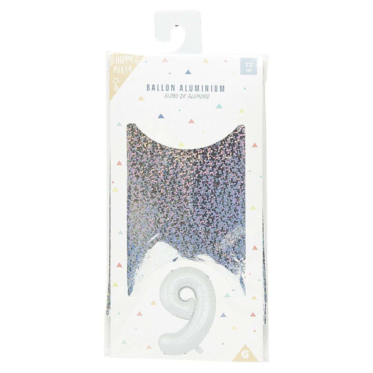 Ballon chiffre 9 en aluminium