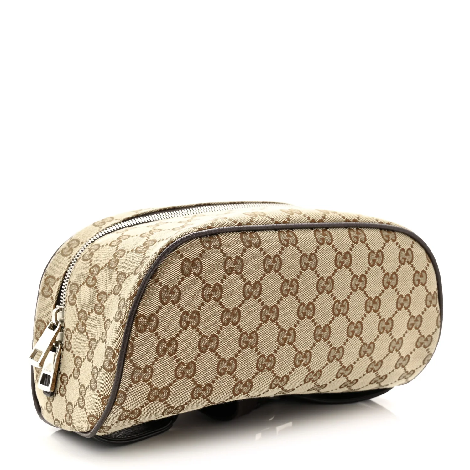 Monogram Dollar Calfskin Waist Pouch Beige Ebony Testa di Moro Marrone Scuro