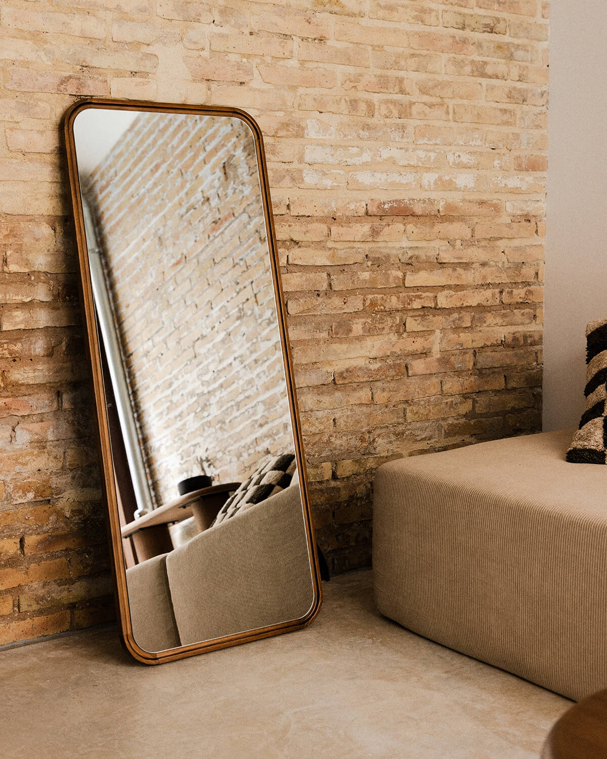 Eimar - Espejo de Pared Rectangular de Madera de Pino (122x51 cm) Eimar