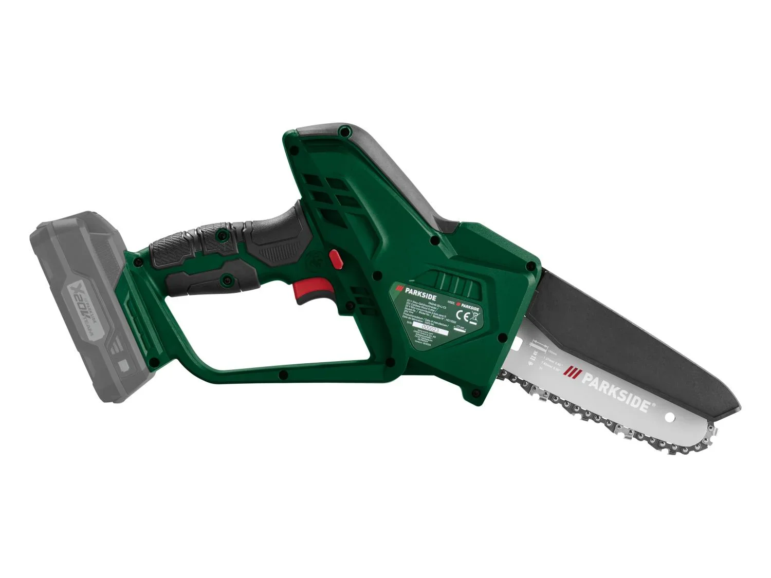 PARKSIDE Mini-trononneuse sans fil + chargeur + batterie, 20 V