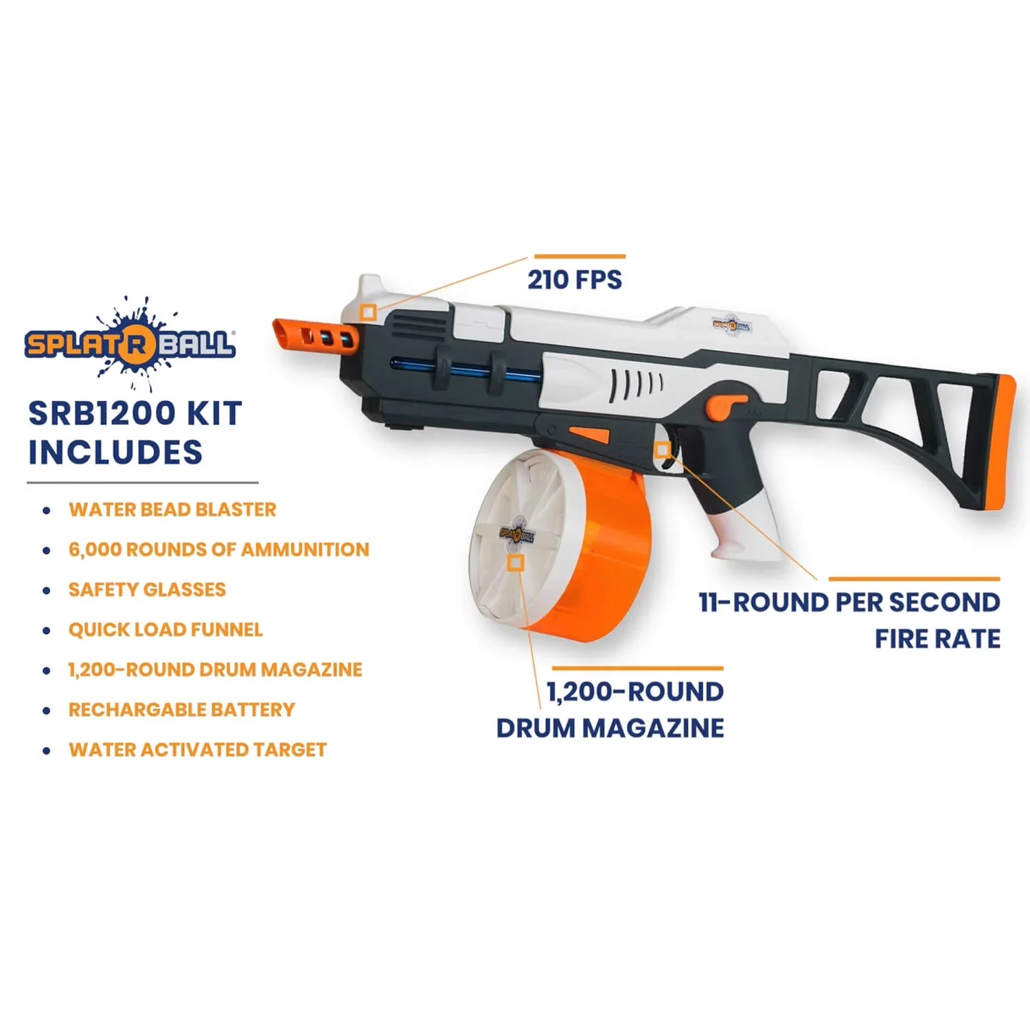 Splat-R-Ball SRB1200 Blaster Kit Orange