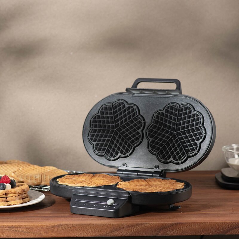 Ultimate vaffeljern dobbel 1200W svart