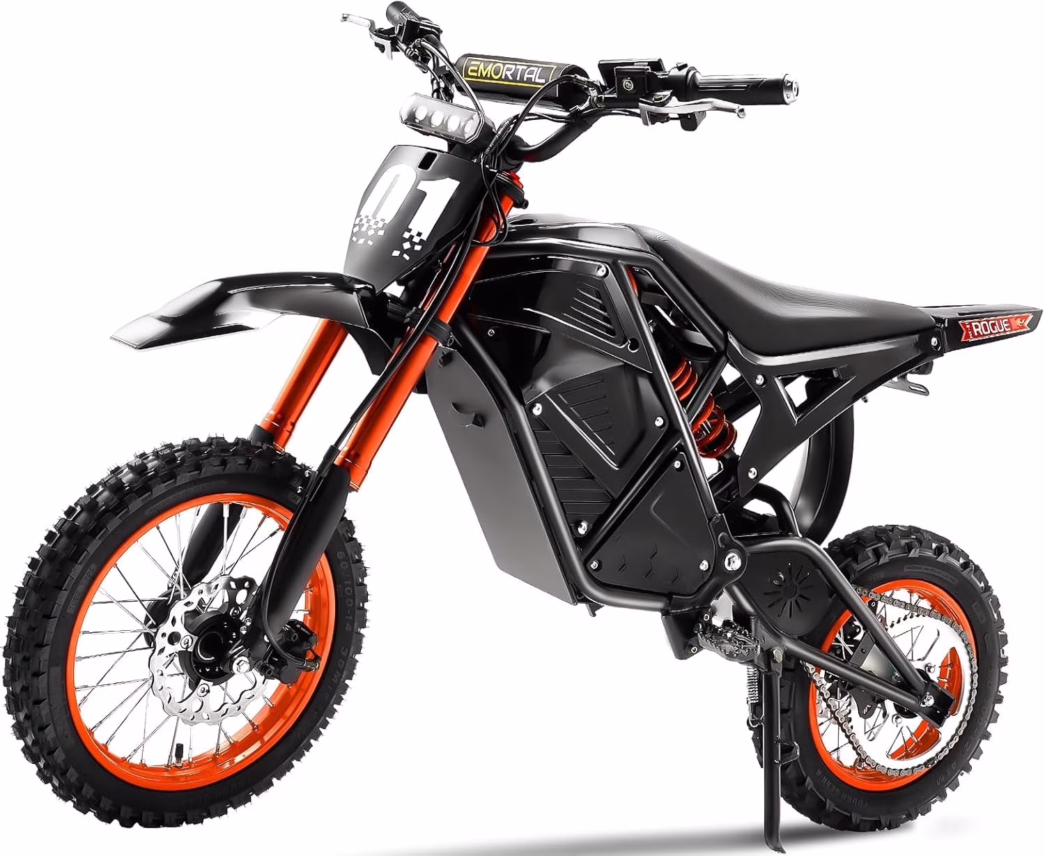 2000W Electric Dirt Bike for Adults GT73 UL2849,Brushless Hub Motor,18.2AH*2 Electric Bike with 25\" tires digital screen Carbon Steel,Black(GT73 37Mph 2400W) - Image 3