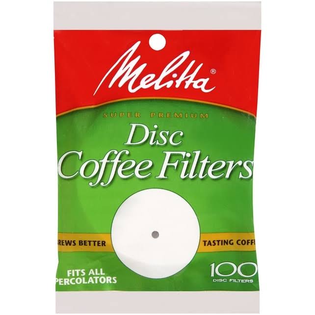 Melitta 3.5 inch White Disc Coffee Filters (Pack of 2)