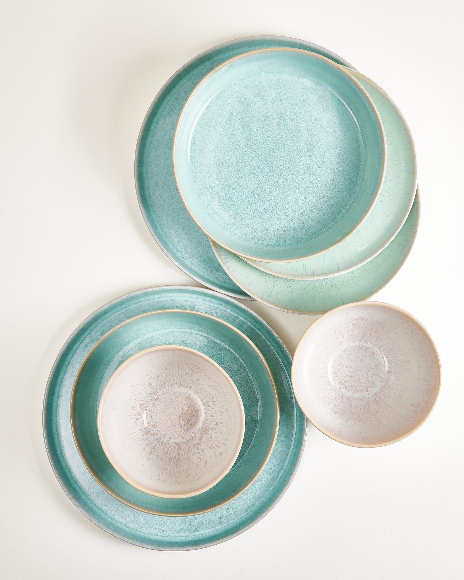 TABLEWARE SET MINT HARMONY MINT SAND 16 PIECES