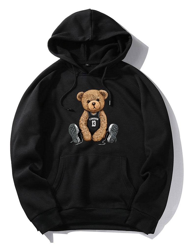 Sweat à capuche imprimé ours de Londres