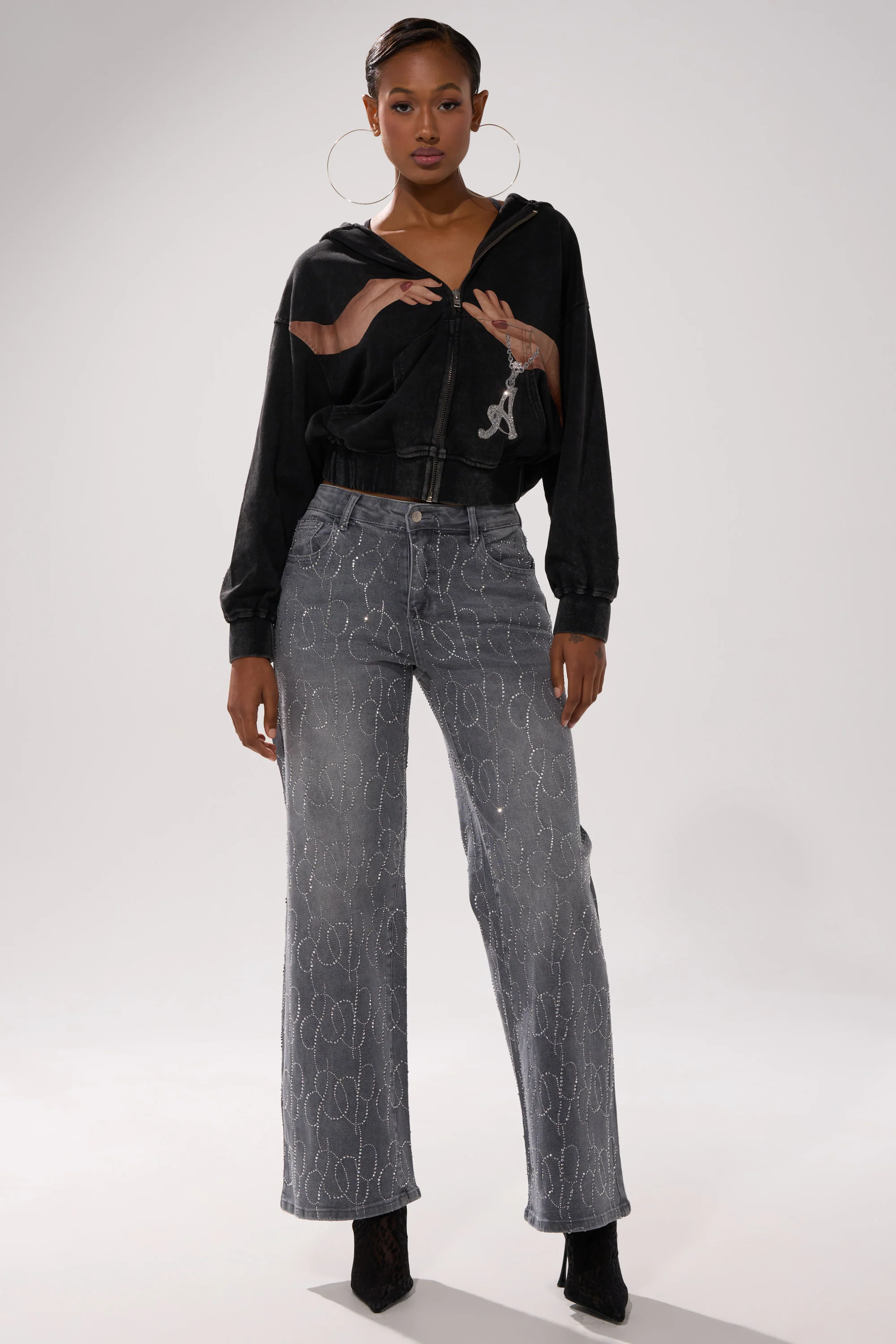 PERFECT LIKE ME EMBELLISHED DENIM - Akira Store