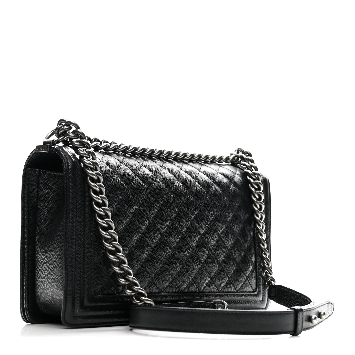 Caviar Quilted New Medium Boy Flap Black