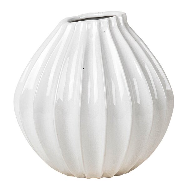 Wide vase M 25x25 cm Ivory