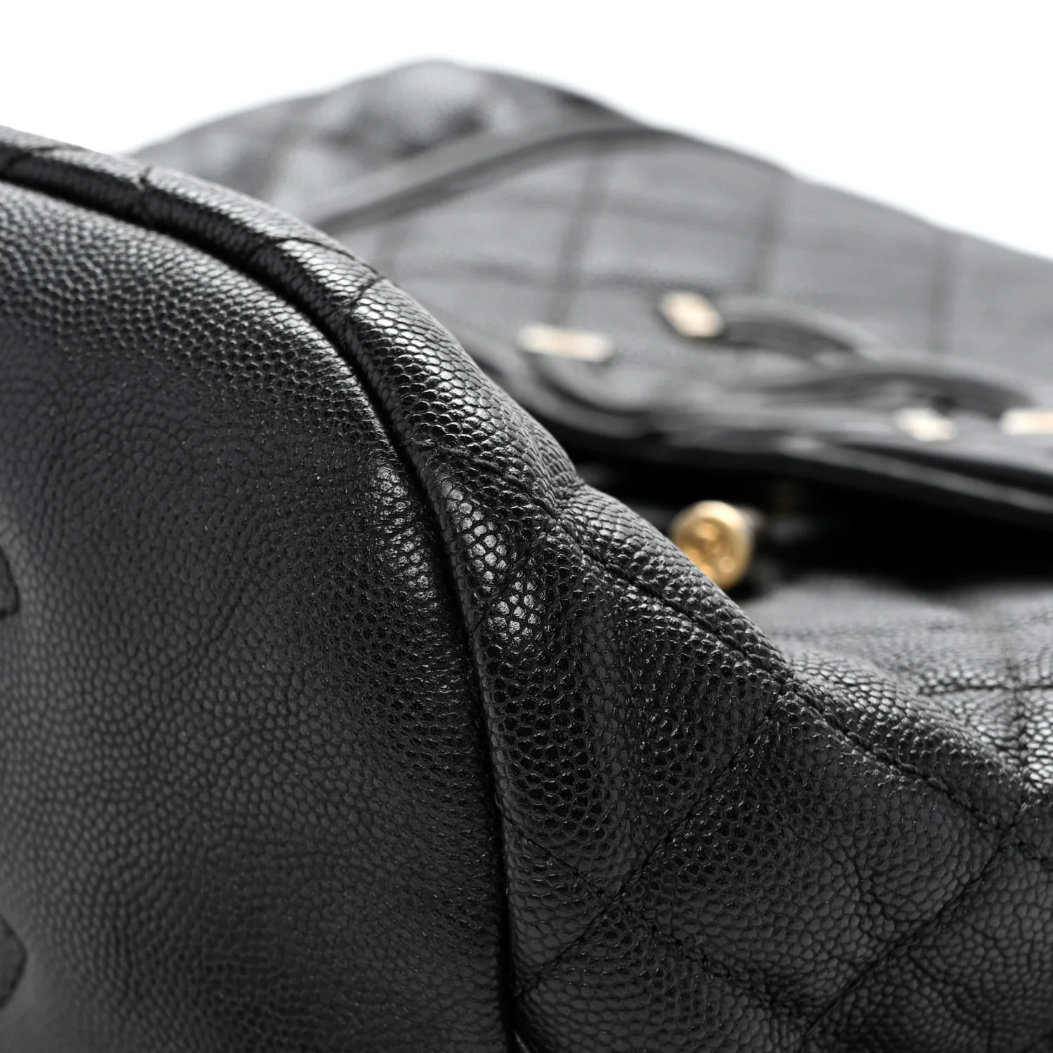 Caviar Quilted Small Filigree Backpack Black